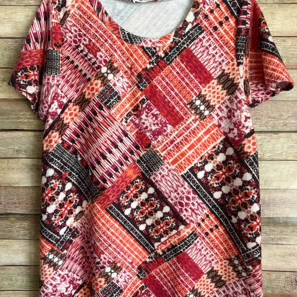 Colorful Patchwork Short Sleeve Tee